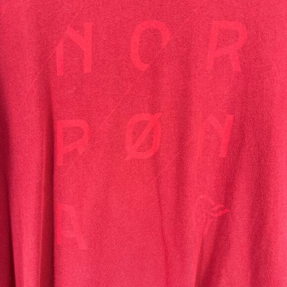 Noronna Slant Logo T-Shirt Mens Size  XL Burgundy Red - Picture 2 of 5